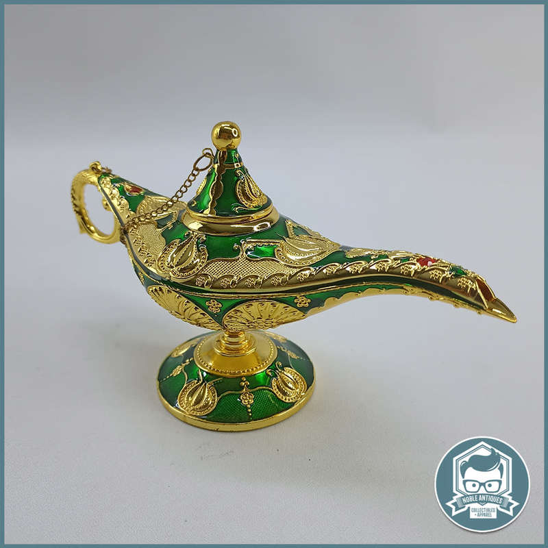 Highly Decorative Enameled Brass Aladdin Magic Lamp!!!