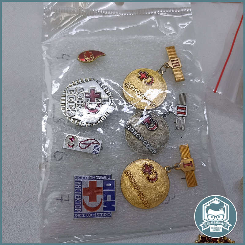 Vintage Soviet Union Russian Metal Pin Badge Collection - Bid For All !!!