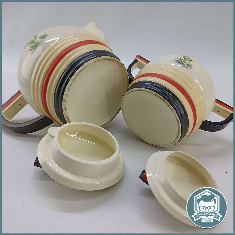 Vintage Art Deco Teapot and Sugar Bowl - Mexican Design!!!