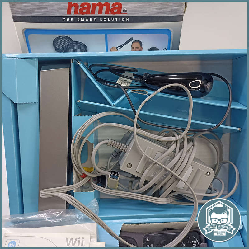 Boxed NINTENDO WII BLACK With HAMA Accessory Kit and 8 Games !!!