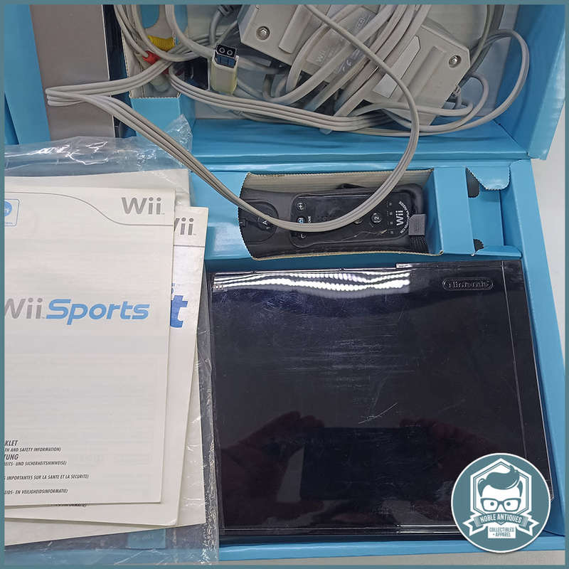 Boxed NINTENDO WII BLACK With HAMA Accessory Kit and 8 Games !!!
