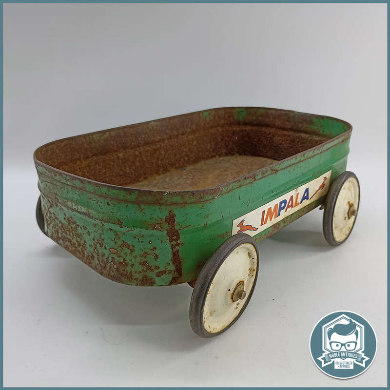 VINTAGE GREEN IMPALA CHILDS METAL WAGON!!!