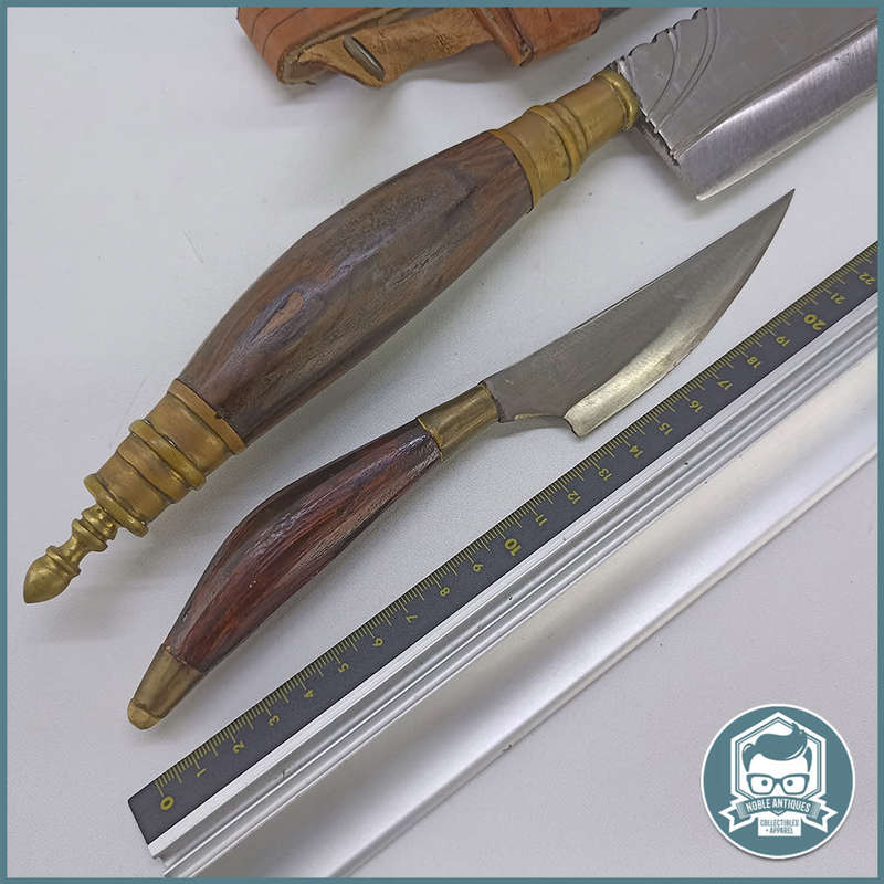 LARGE Hand Forged Double Dagger and Leather Sheathe !!!