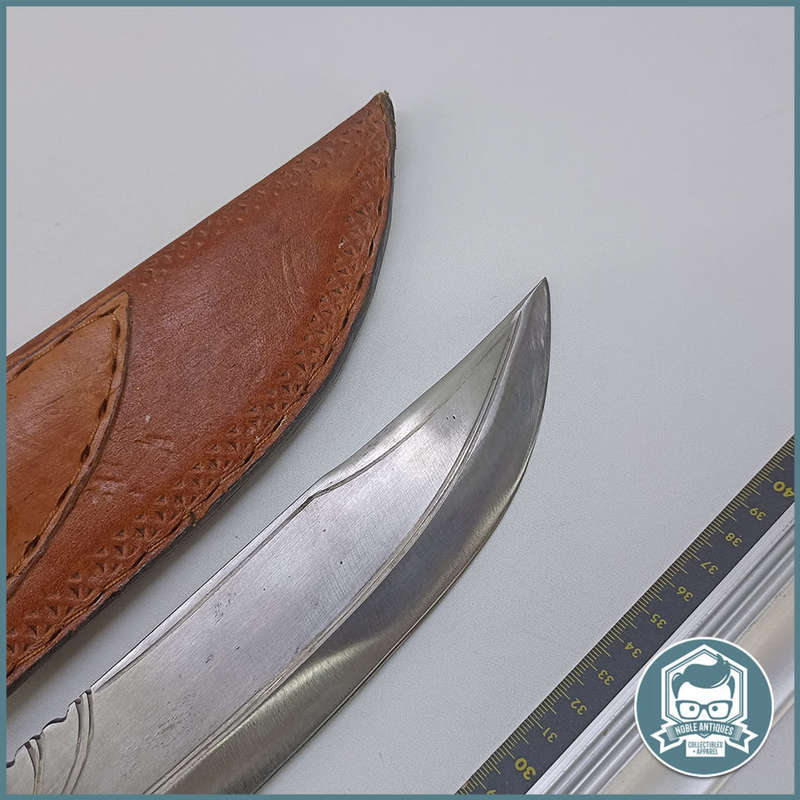 LARGE Hand Forged Double Dagger and Leather Sheathe !!!
