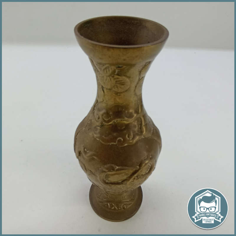 Vintage Solid Cast Brass Japanese Vase!!!