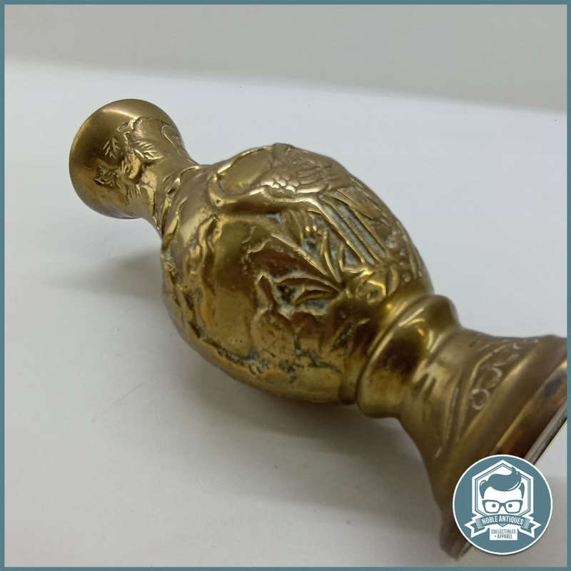 Vintage Solid Cast Brass Japanese Vase!!!
