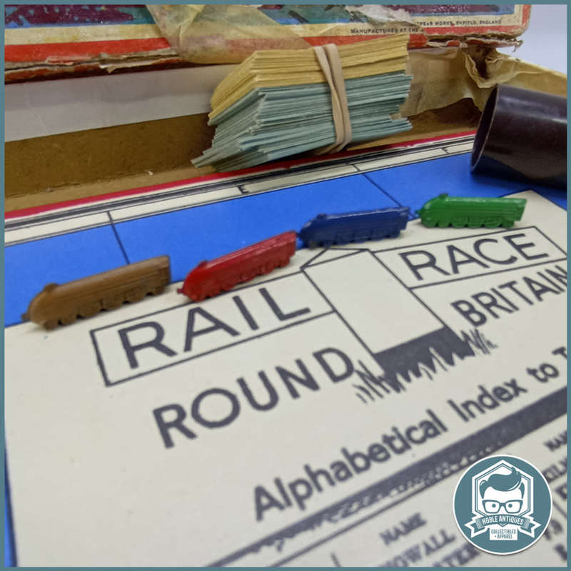 VINTAGE RAIL RACE A NOVEL TRAVELLING GAME - Boxed 1946!!!