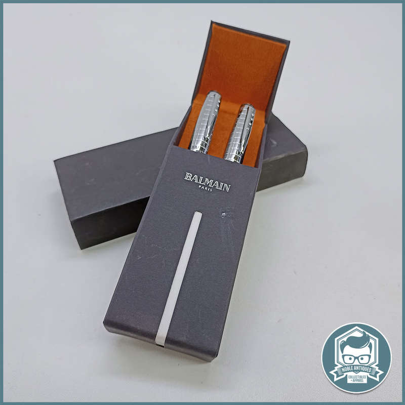 Original Cased BALMAIN PARIS Ball Point and Technical Pencil Set!!!