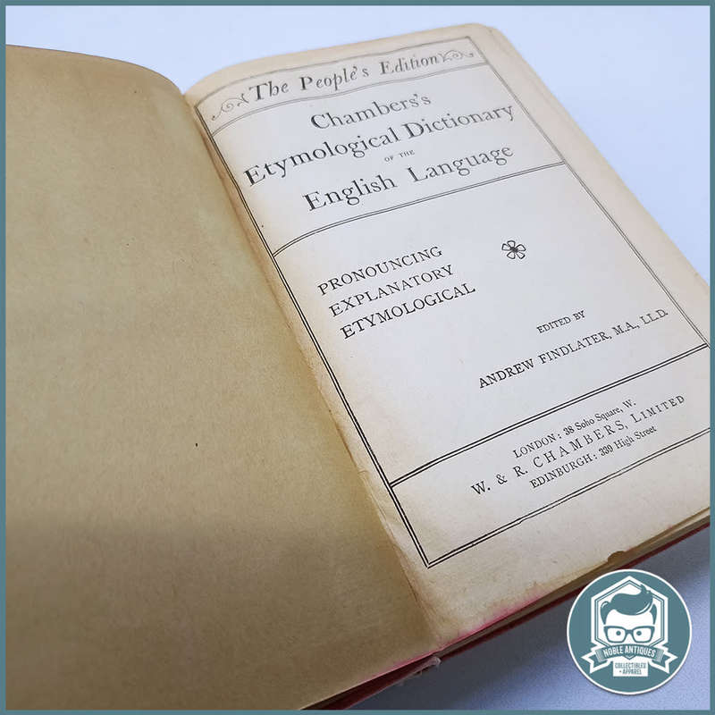 1914 CHAMBERS`S ETYMOLOGICAL DICTIONARY!!!