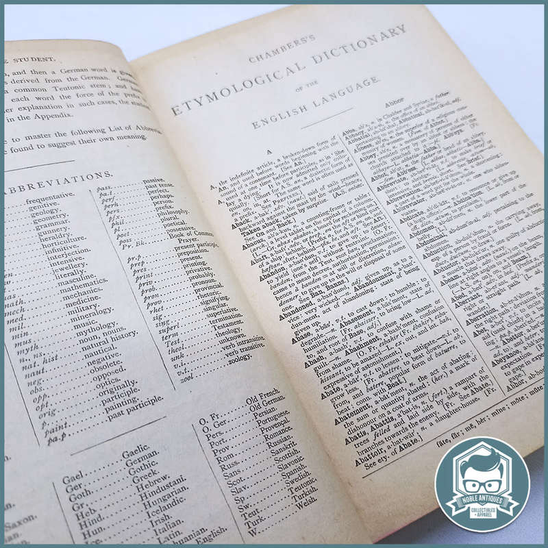 1914 CHAMBERS`S ETYMOLOGICAL DICTIONARY!!!