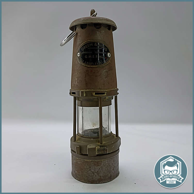 Solid Brass and Metal Green & Sons Wolf no 7 Mining Safety Lamp !!!