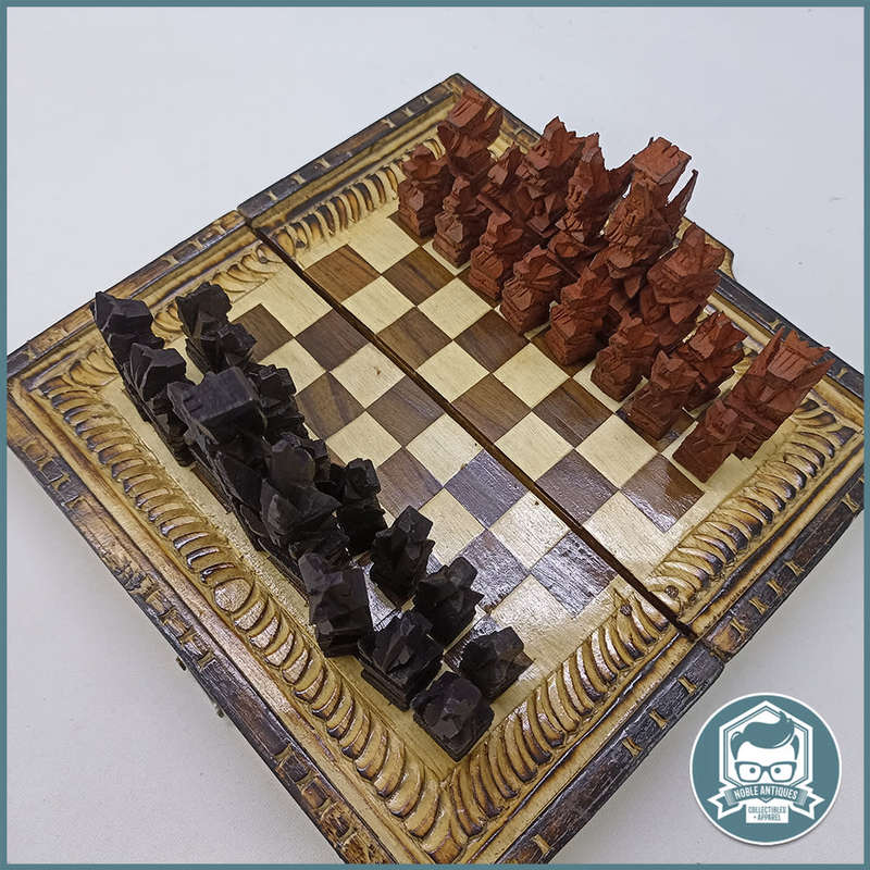 Complete Folding Case Indonesian Chess Set!!!
