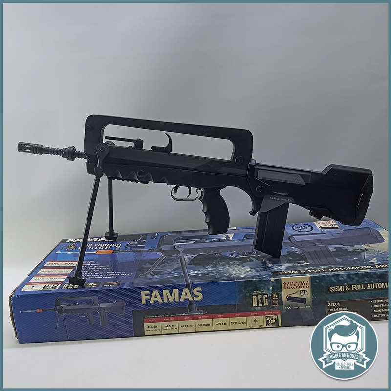 Large Original Boxed FAMAS Soft Air Foreign Legion Electric Powered Airsoft Rifle - No Battery!!!