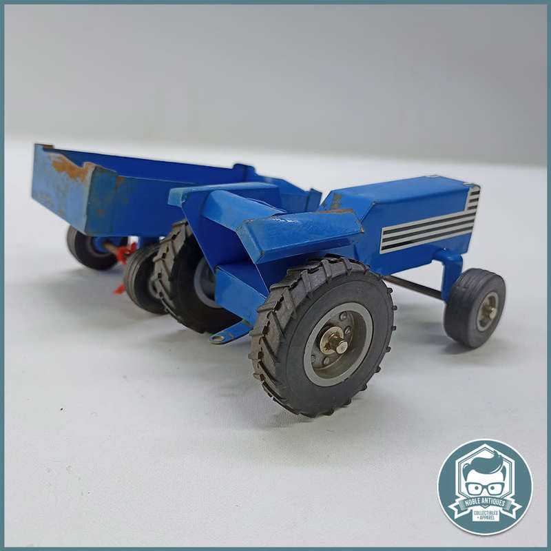 Vintage STRIKE Toy Pressed Metal Tractor and Bale Trailer!!