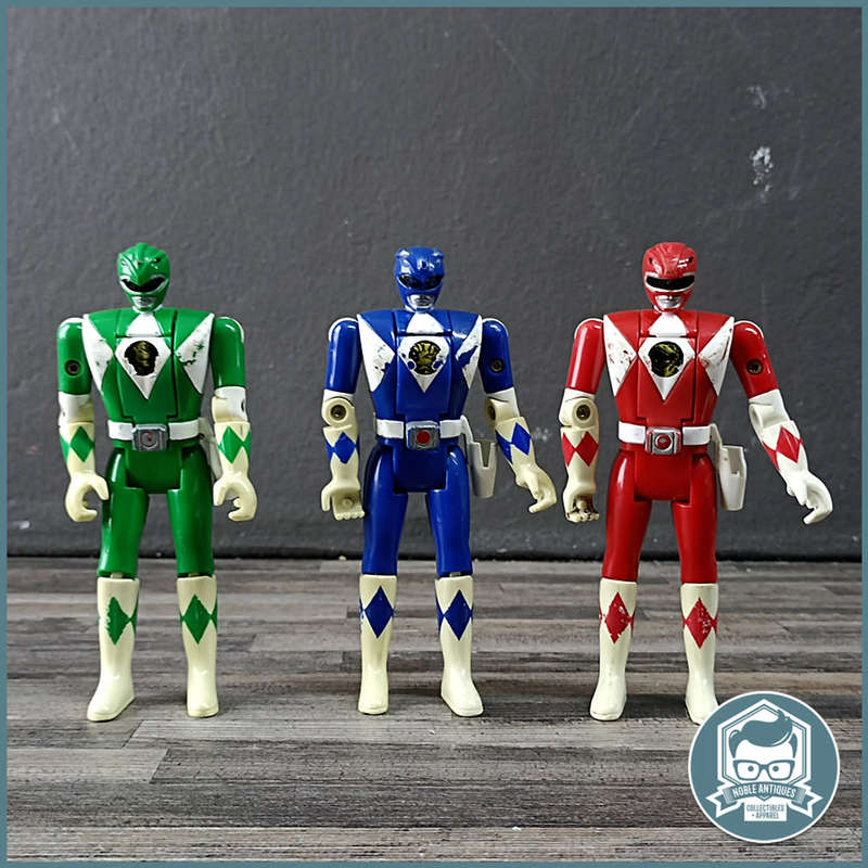 Vintage Bandai 1993 Auto Morphin Flip Head Figures and Bendy!!!