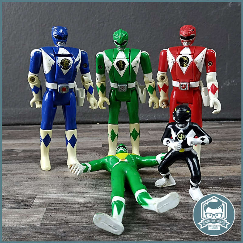 Vintage Bandai 1993 Auto Morphin Flip Head Figures and Bendy!!!