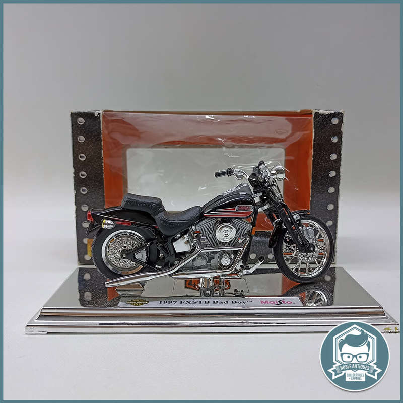 Original Boxed Die Cast Harley Davidson 1997 FXSTB Bad Boy, Scale 1:18 - Maisto!!!