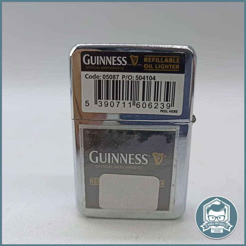 Original Guinness Wind-Proof Embossed Label Oil Lighter!!!