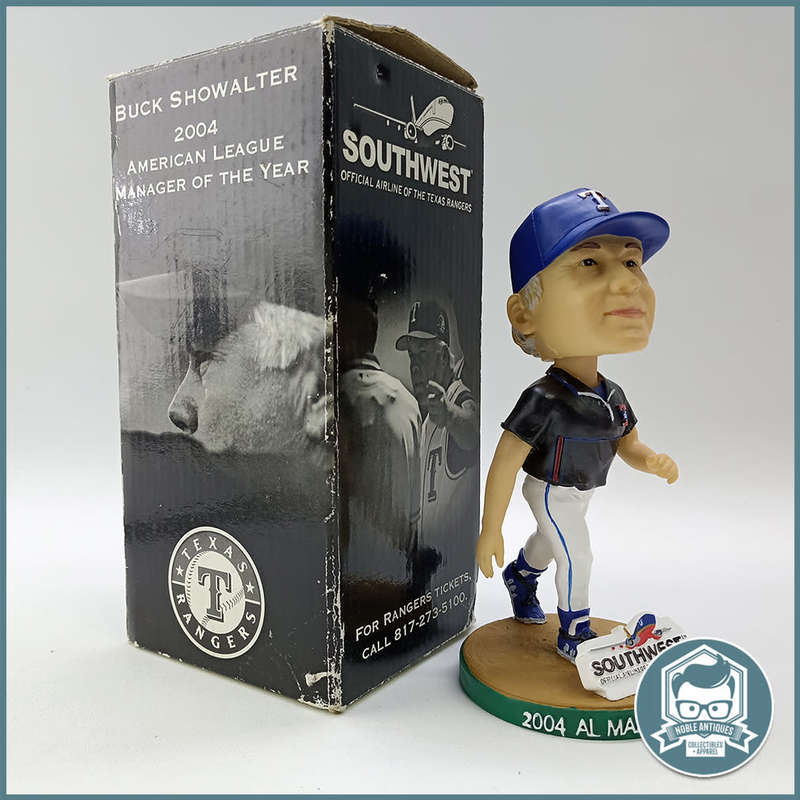 Vintage Boxed Buck Showalter Texas Rangers 2004 Manager of the Year Bobblehead !!!