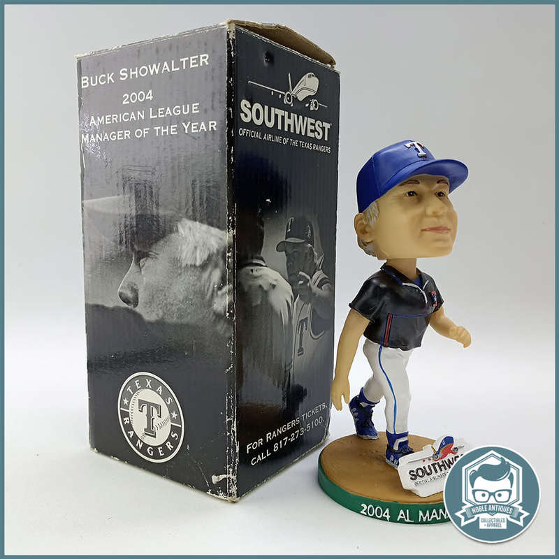 Vintage Boxed Buck Showalter Texas Rangers 2004 Manager of the Year Bobblehead !!!