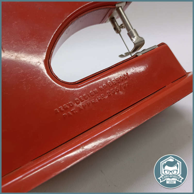 Vintage 1950`s Red  Vulcan Minor Toy Sewing Machine With Original Box!!!