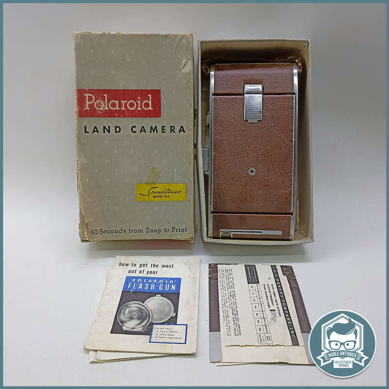 Large Original Vintage 1950`s Boxed Polaroid Model 95 First Speedliner Land Instant Film Camera!!!