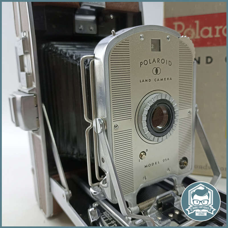 Large Original Vintage 1950`s Boxed Polaroid Model 95 First Speedliner Land Instant Film Camera!!!