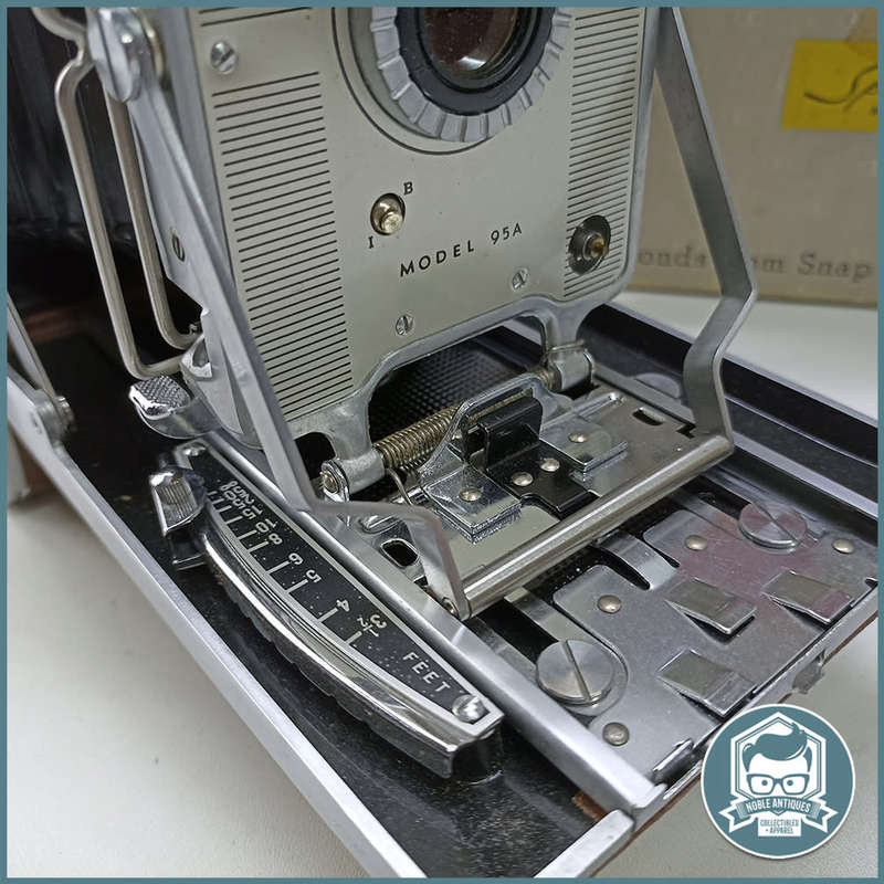 Large Original Vintage 1950`s Boxed Polaroid Model 95 First Speedliner Land Instant Film Camera!!!