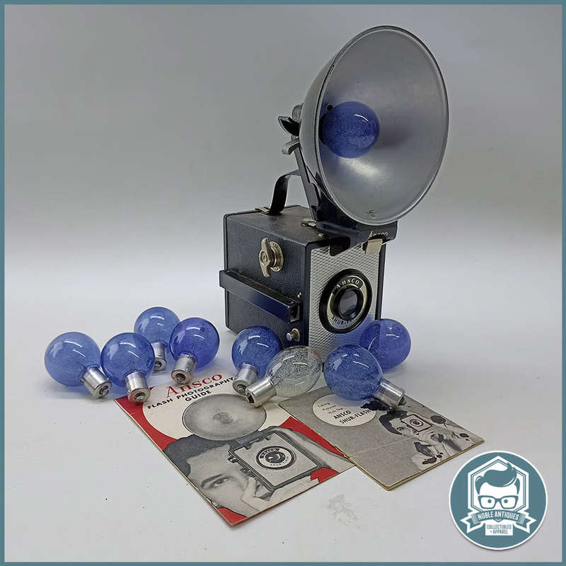 Vintage 1950`s Ansco Shur Box Camera and Flash!!!