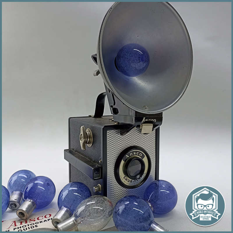 Vintage 1950`s Ansco Shur Box Camera and Flash!!!