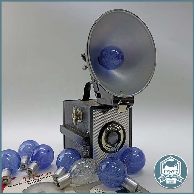 Vintage 1950`s Ansco Shur Box Camera and Flash!!!