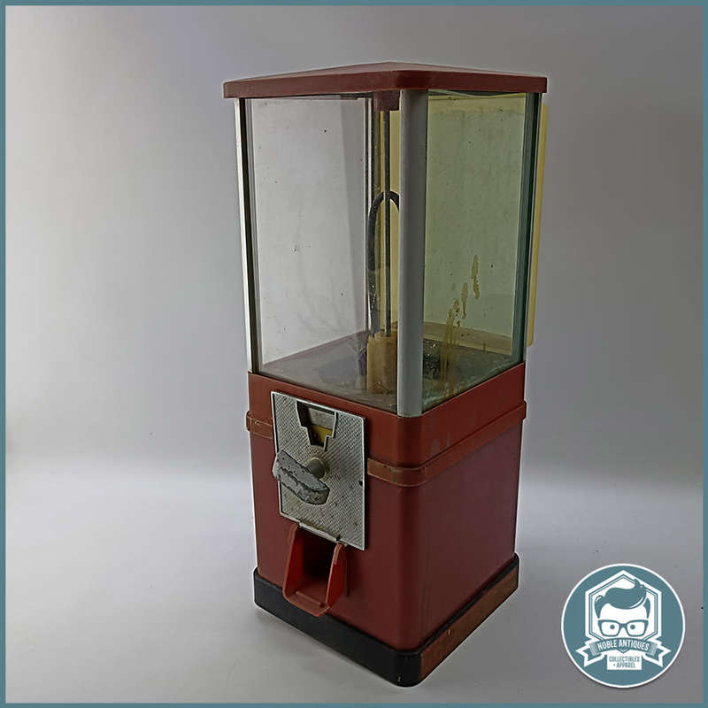 Large (46cm) Vintage Gumball Machine With Original Metal Face - No Key!!!