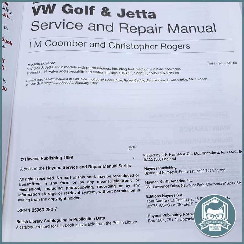 VW GOLF & JETTA Haynes Service and Repair Manual!!!