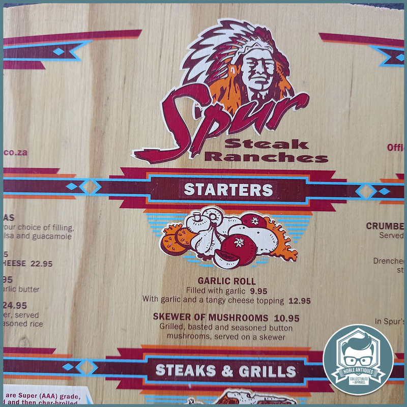 Vintage Wooden Spur Steak Ranches Menu!!!