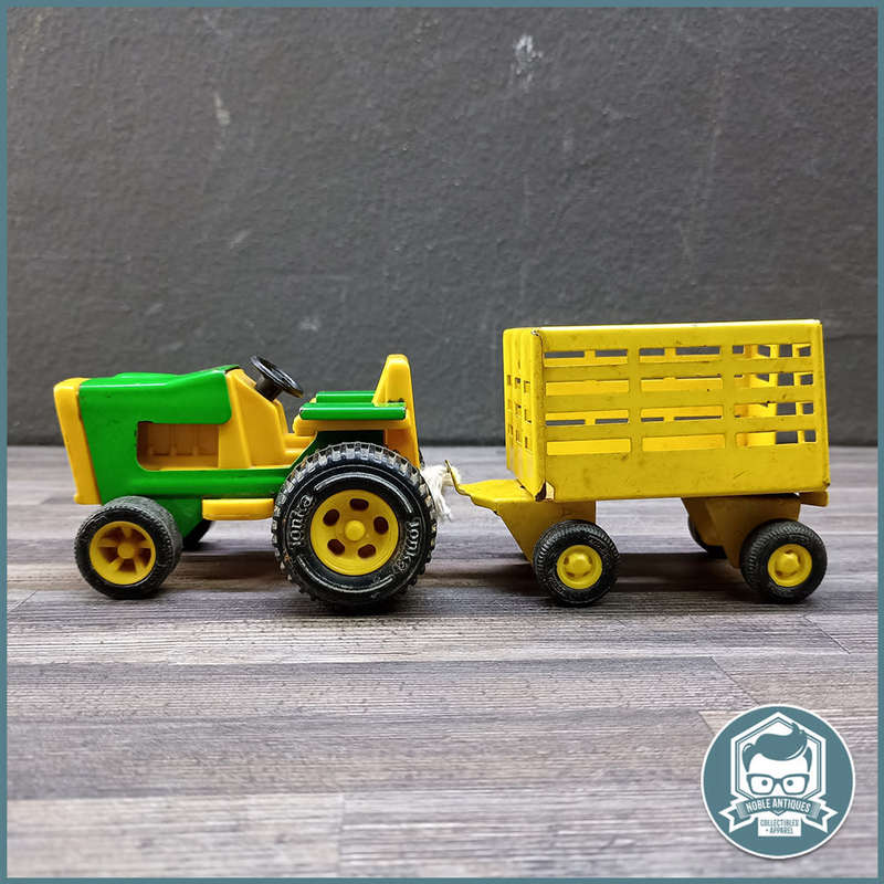 Vintage Pressed Metal Tonka Farm Tractor and Trailer!!!