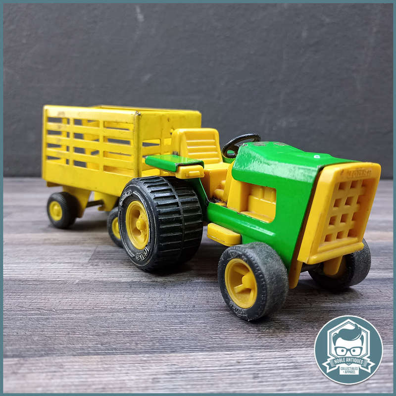 Vintage Pressed Metal Tonka Farm Tractor and Trailer!!!