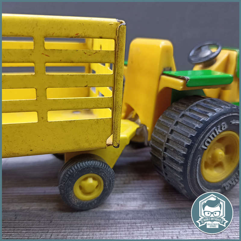 Vintage Pressed Metal Tonka Farm Tractor and Trailer!!!