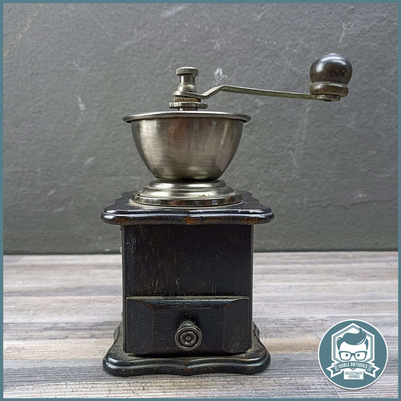 Vintage Wood and Metal Coffee Grinder!!!