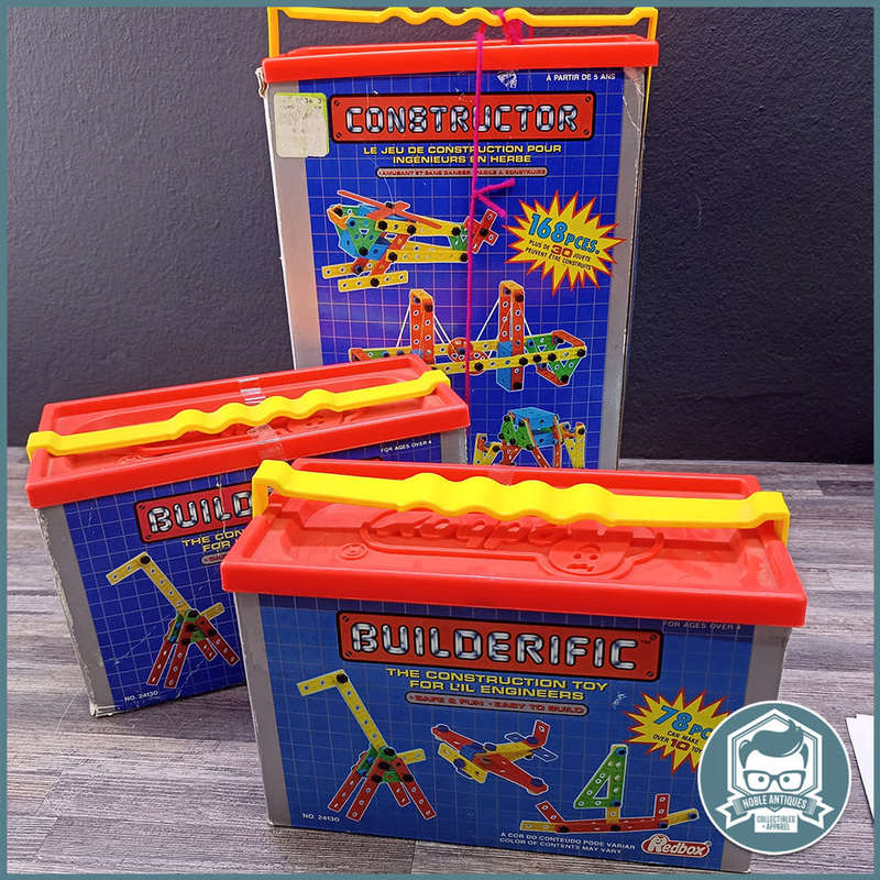 Vintage Boxed 1990's Builderific Construction Toys for Little Engineers!!!