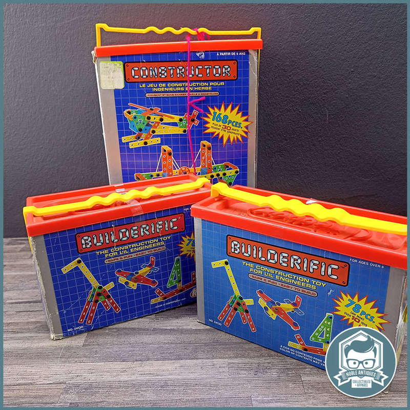 Vintage Boxed 1990's Builderific Construction Toys for Little Engineers!!!