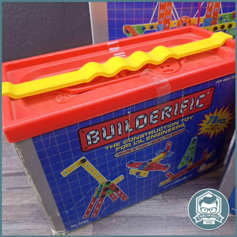 Vintage Boxed 1990's Builderific Construction Toys for Little Engineers!!!