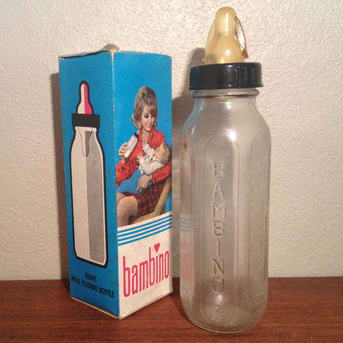 Antique Bambino Glass Baby Bottles (In Original Packaging!!! - Mint)