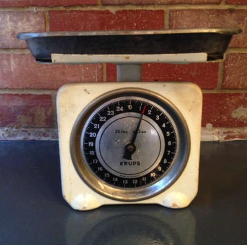 Retro Cream KRUPS Scale with measuring bowl