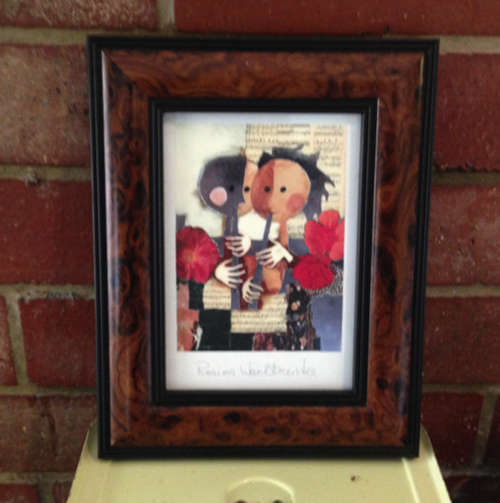 Framed Original Rosina Wachtmeister -Flute Players