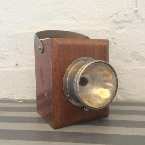 Antique Wood Box Lantern
