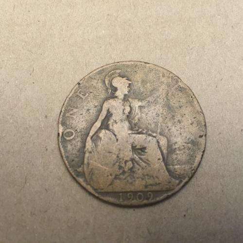 1909 Bare Head Bronze Penny