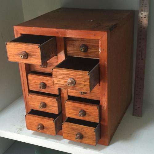 Antique Hand Crafted Meranti Box with Drawers