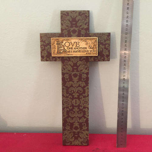 Wooden Cross with religious message