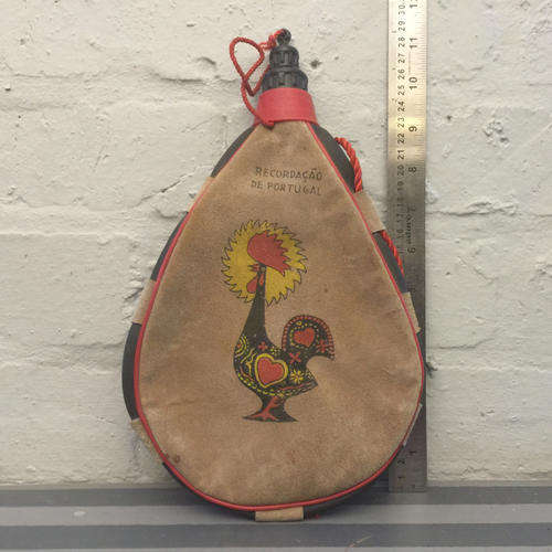 Vintage Leather portuguese drinking Bag/sack