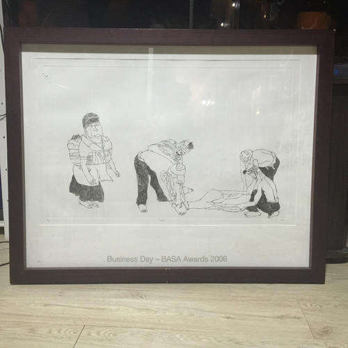 Zola Toyi - Iwile - Very large etching - Two of Ten (Actual Basa Award Entry as per frame)